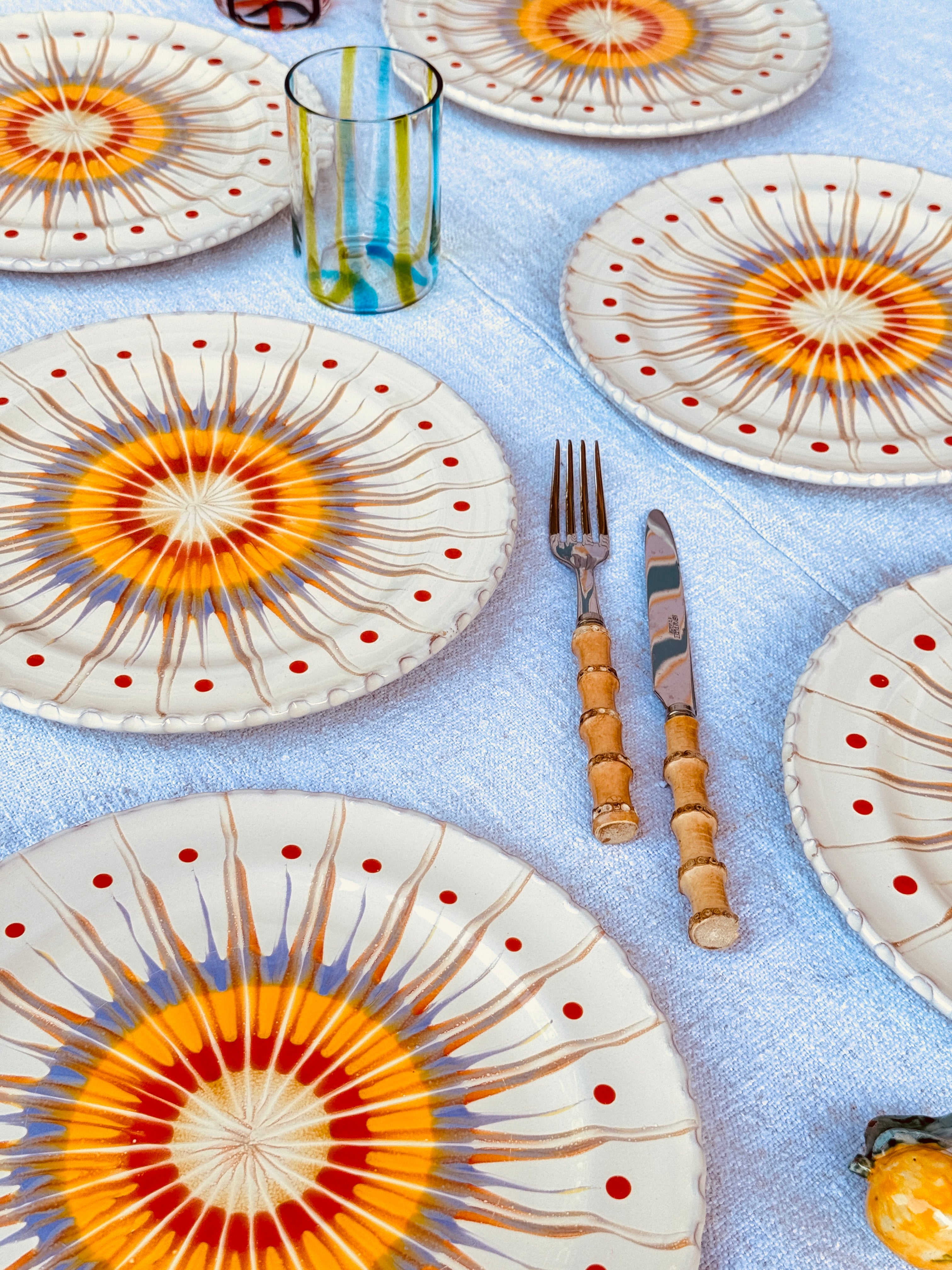 Handmade Italian Dinner Plates 27 cm | Set of 6