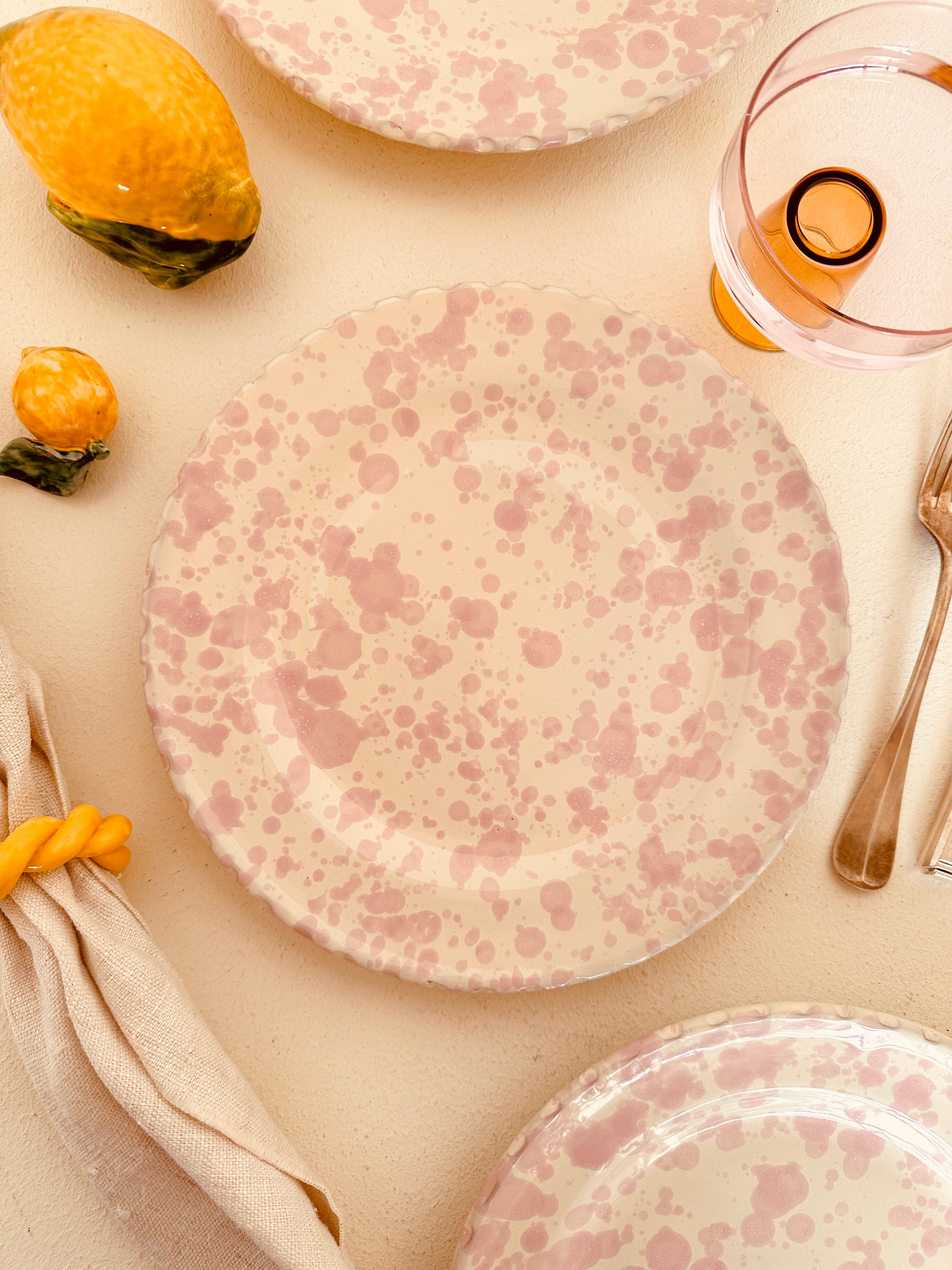 Schizzato Dinner Plate Rosato 25cm