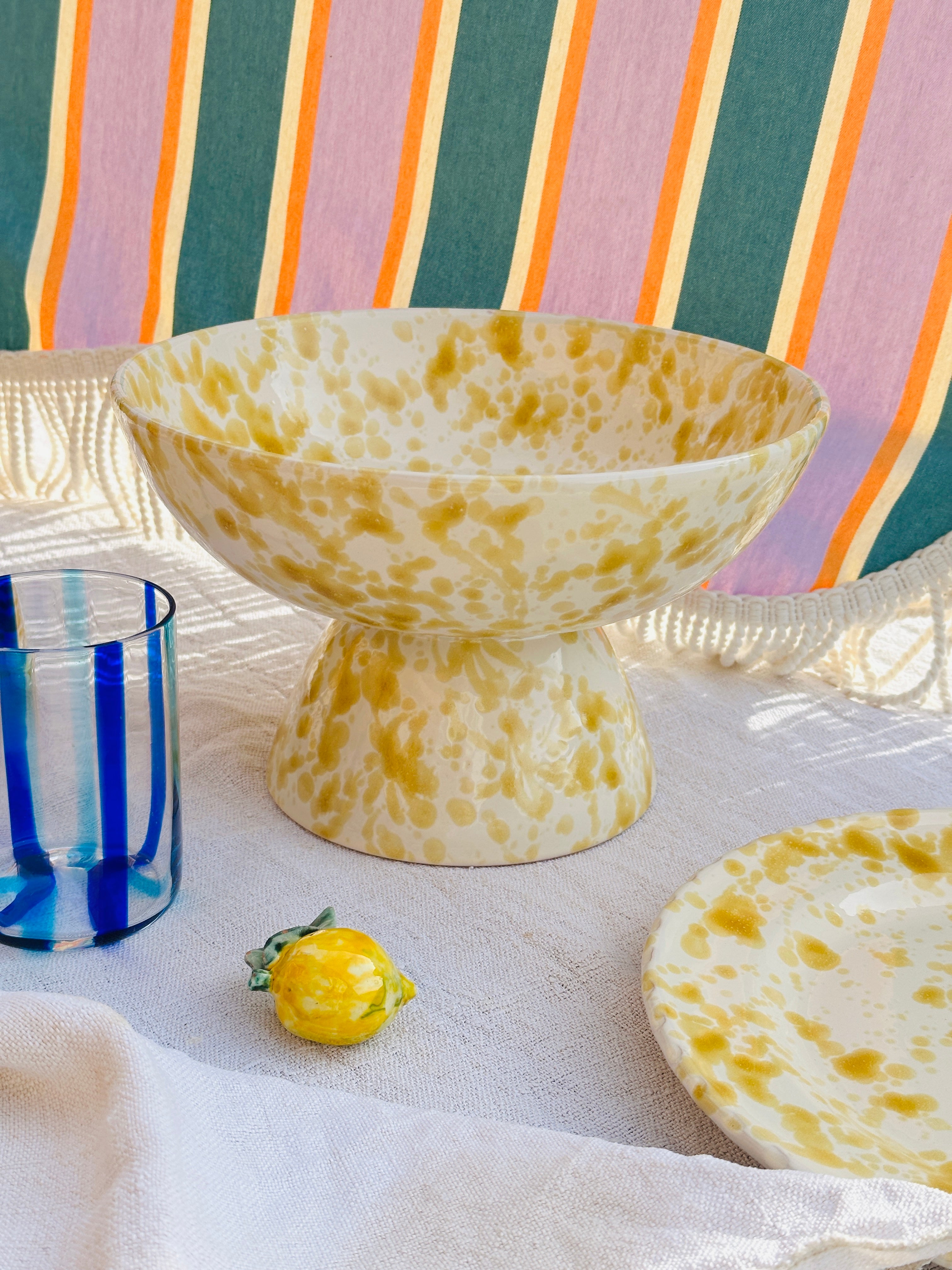 Schizzato High Bowl 26cm  with "Honey" Dots