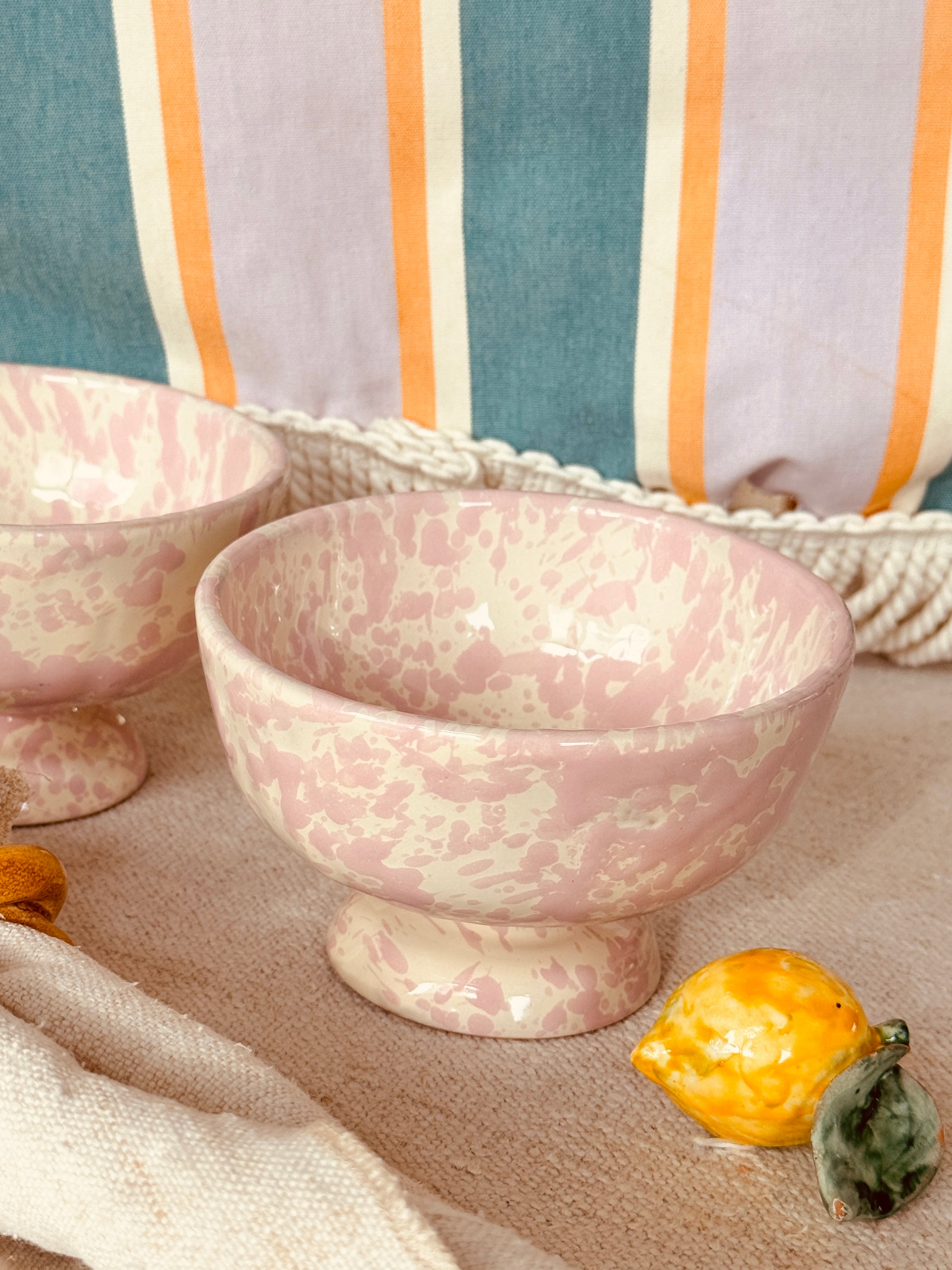 Schizzato Dessert High Bowl "Rosato"
