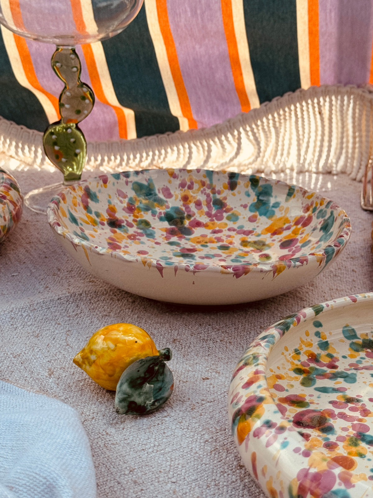 Schizzato Pasta Bowl "Colori Fantasia"