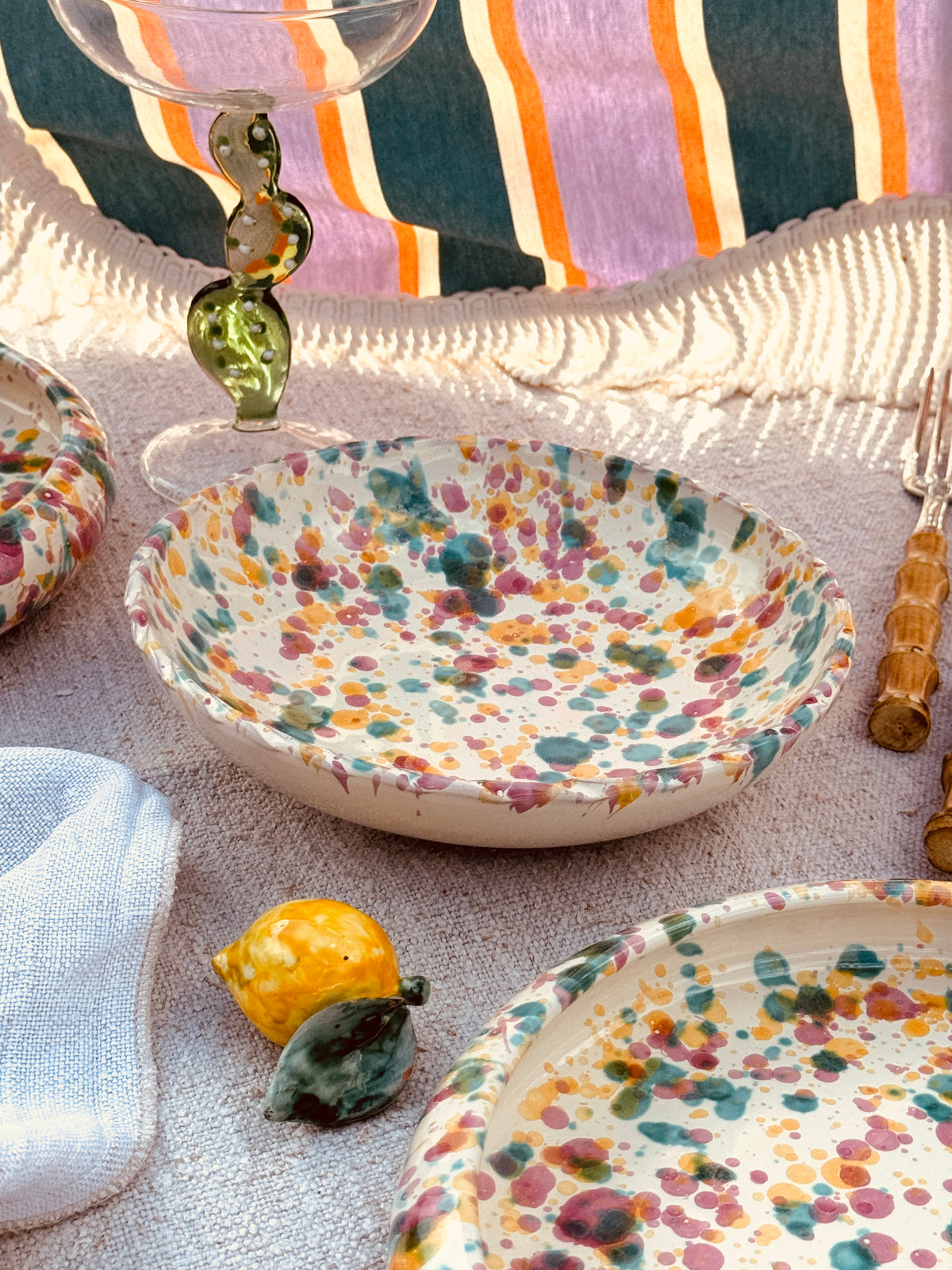 Schizzato Pasta Bowl "Colori Fantasia"