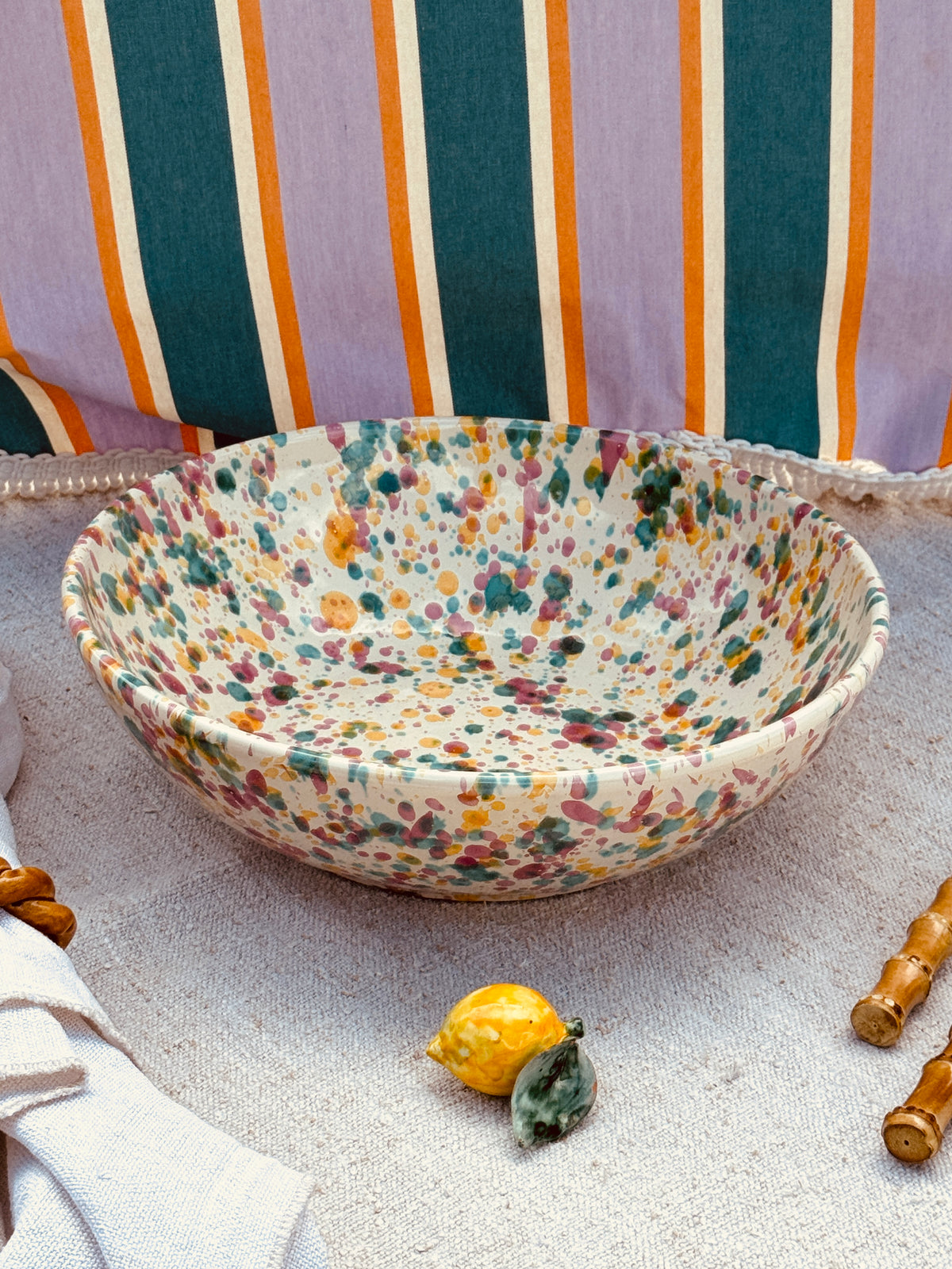 Salad Bowl Schizzato "Colori Fantasia" - 30cm