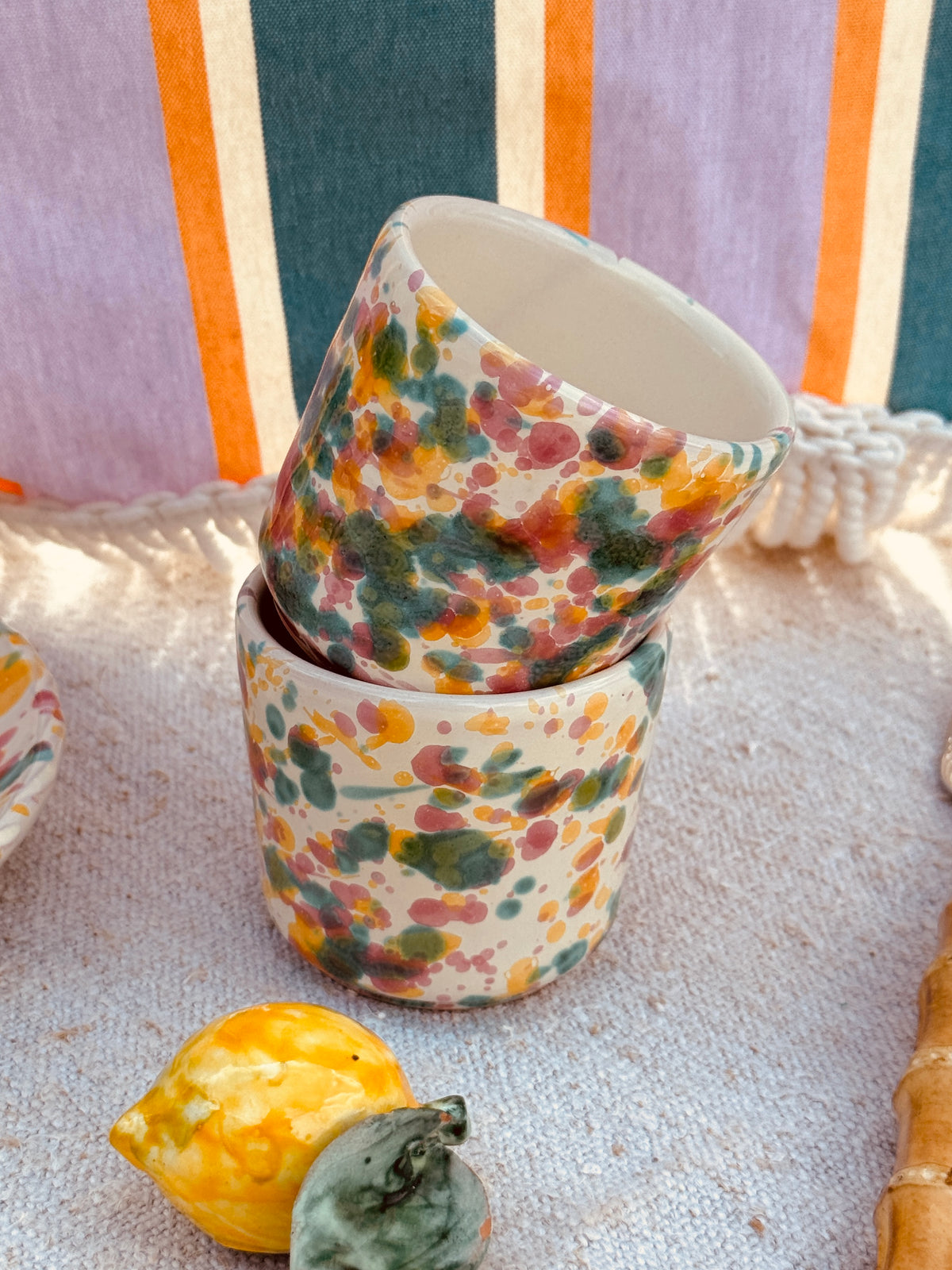 Schizzato Espresso Mug "Colori Fantasia" Set of 2