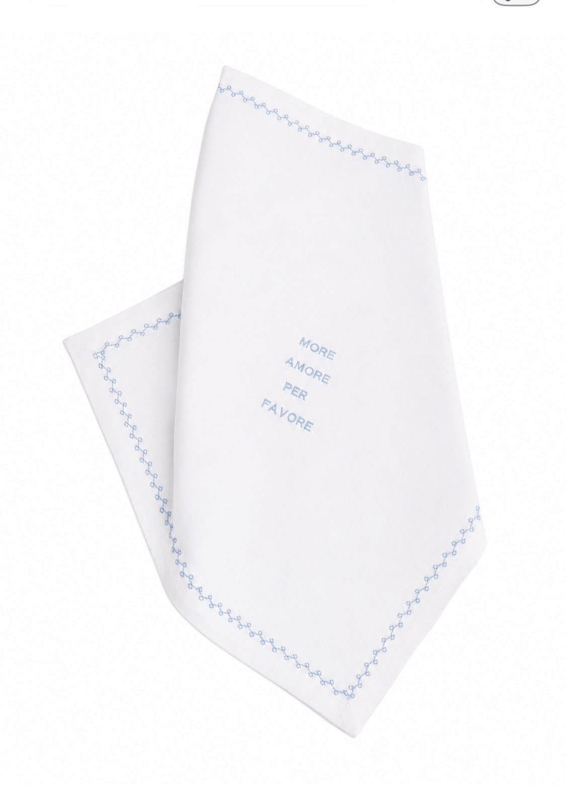 Handmade Italian Cotton/ LinenNapkins "More Amore perfavore"
