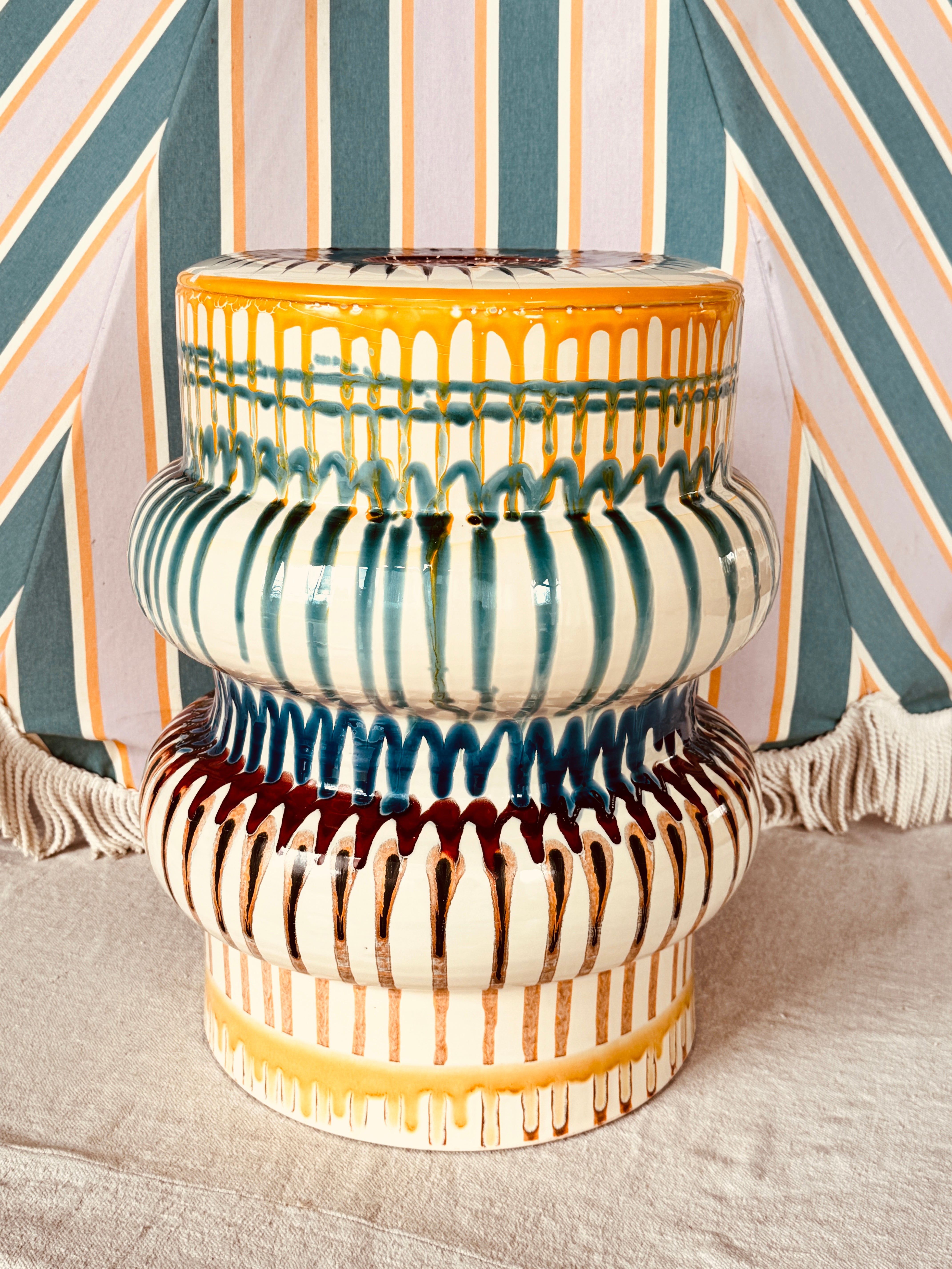 Psychodelic Tavolo "Fantastico Masterpiece - One of a Kind" Handmade Ceramic from Puglia