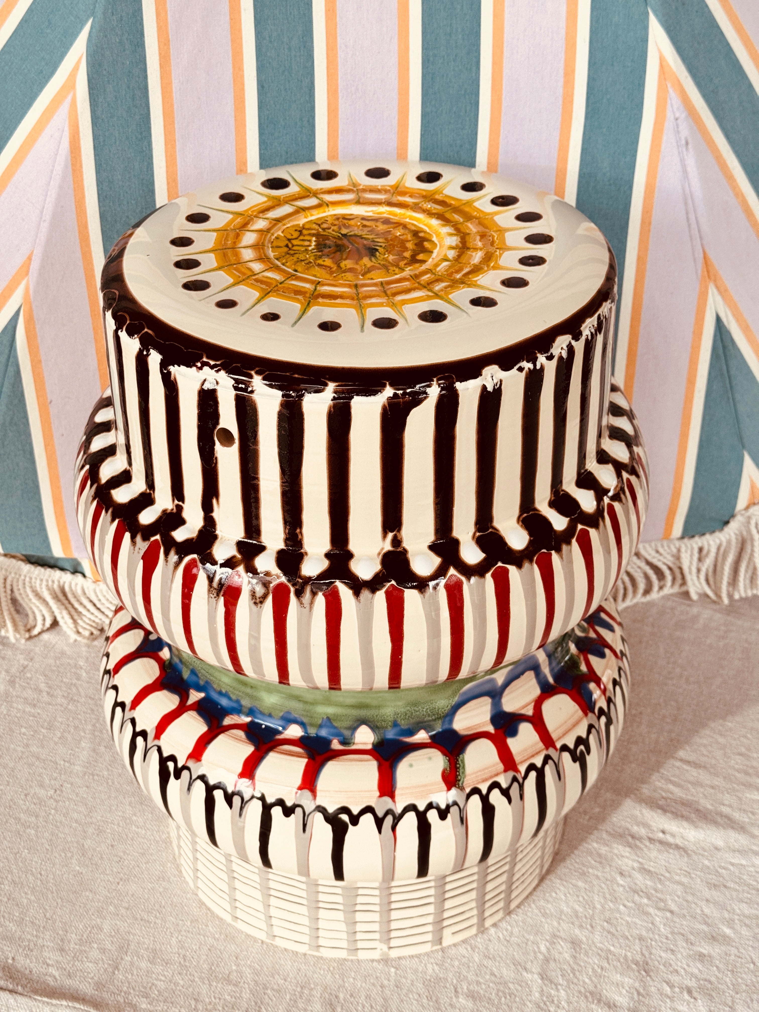 Psychodelic Tavolo "Fantastico Masterpiece - One of a Kind" Handmade Ceramic from Puglia