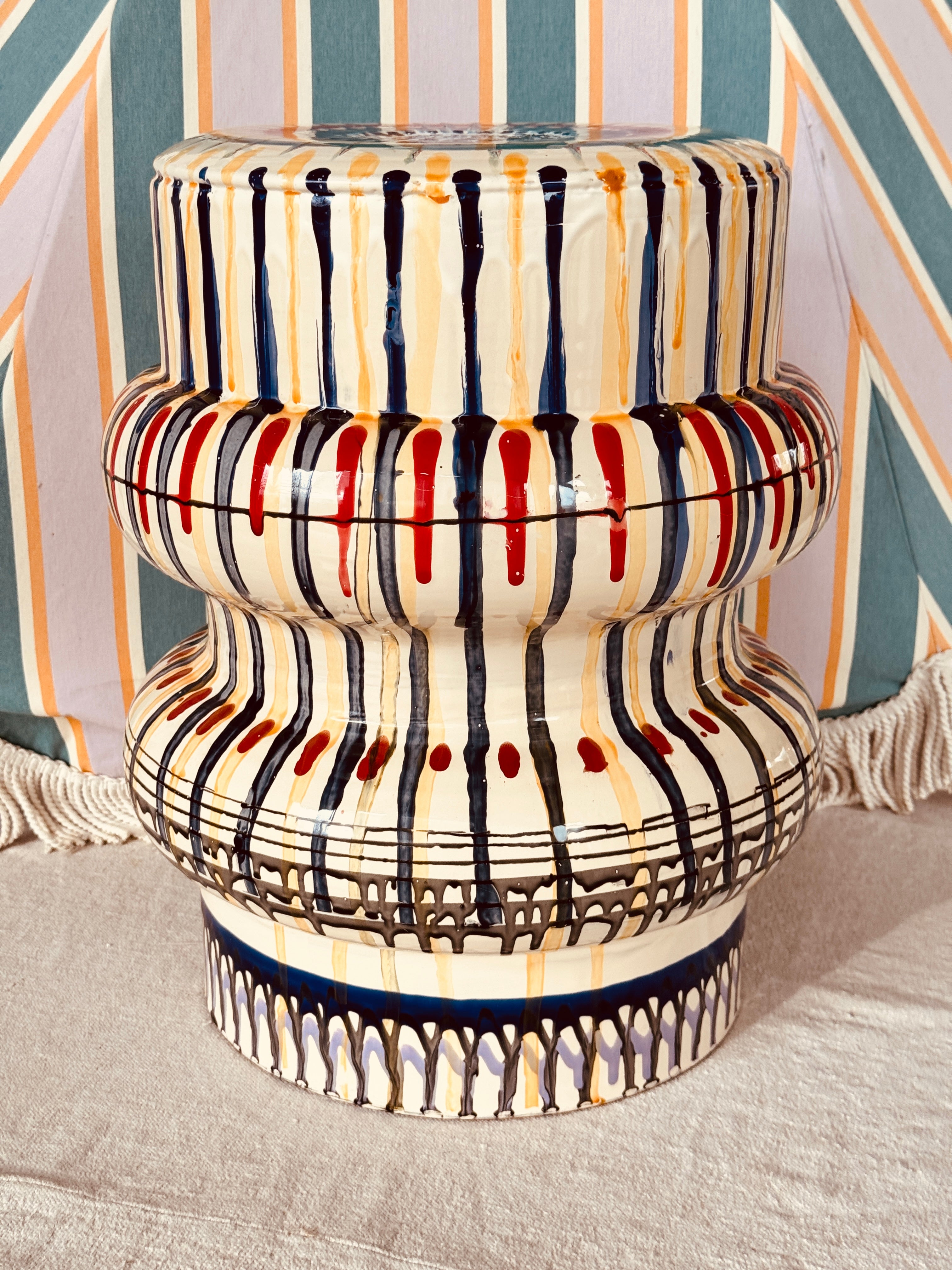 Psychodelic Tavolo "Fantastico Masterpiece - One of a Kind" Handmade Ceramic from Puglia