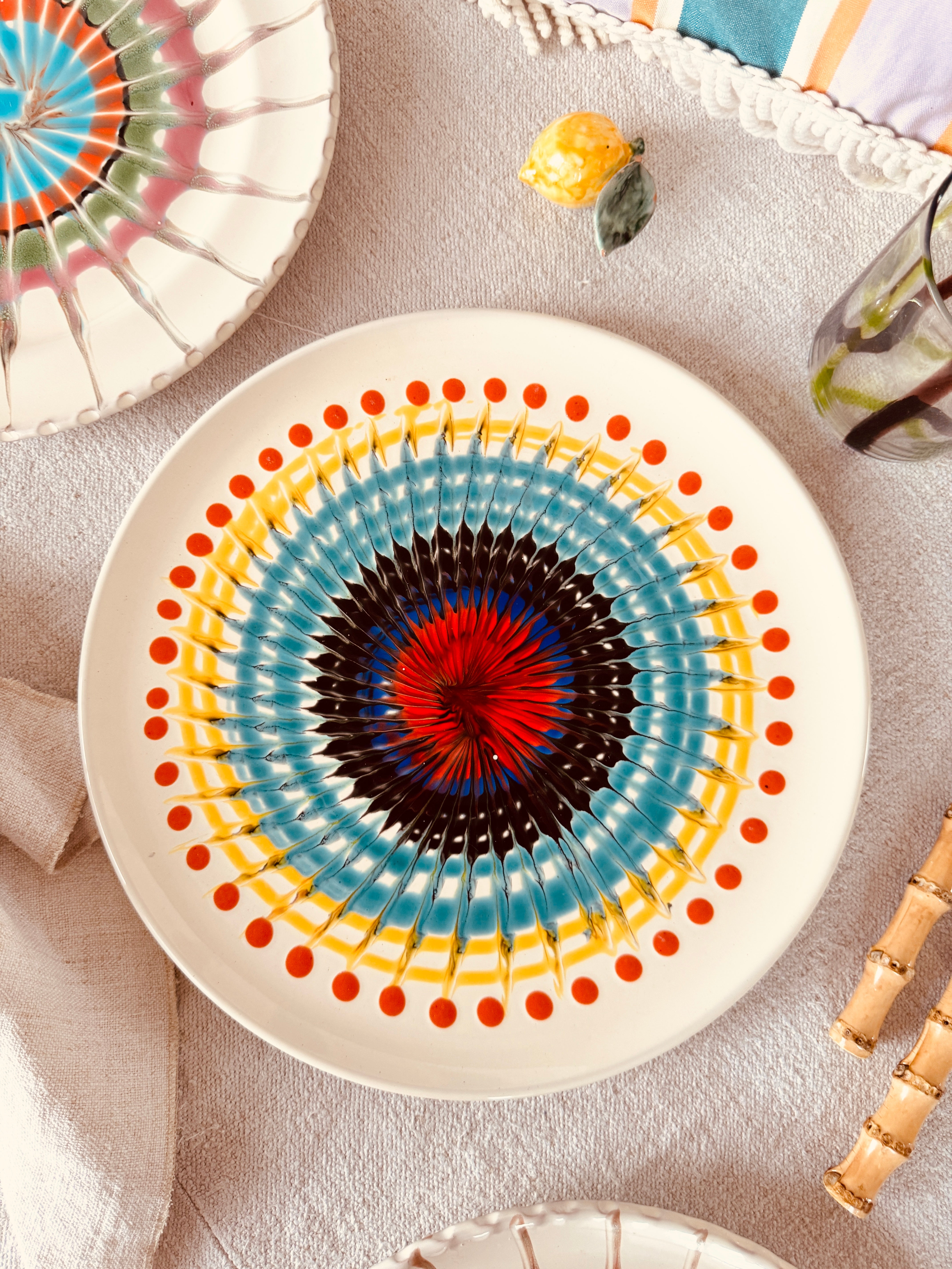 Serving Plate "Unique" 30cm Handmade Ceramic from Puglia