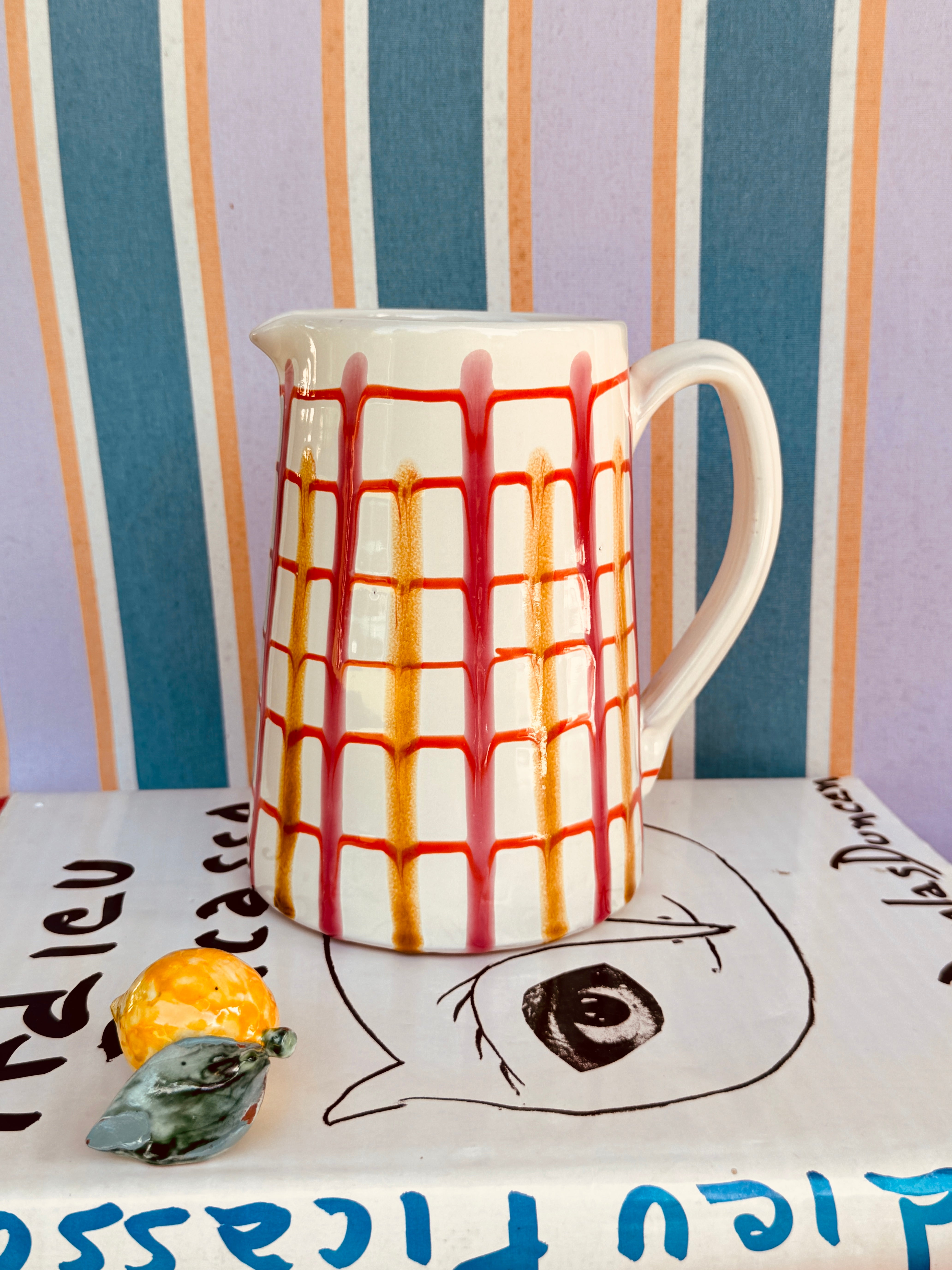 Italian Ceramic Jug 1L | Handmade Carafe & Decorative Vase