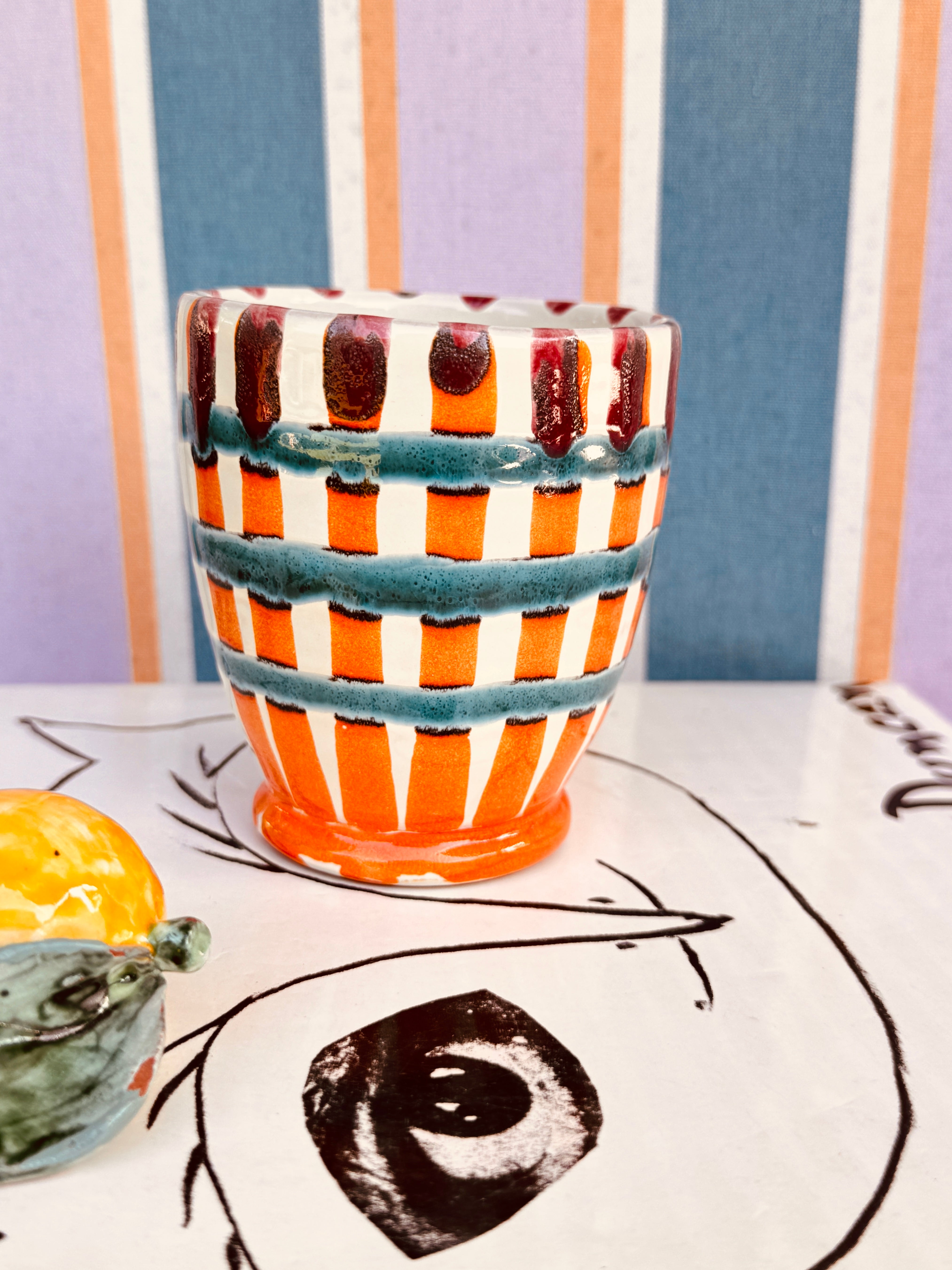 Handmade Italian Cappuccino Mug | Ceramic Cup from Puglia