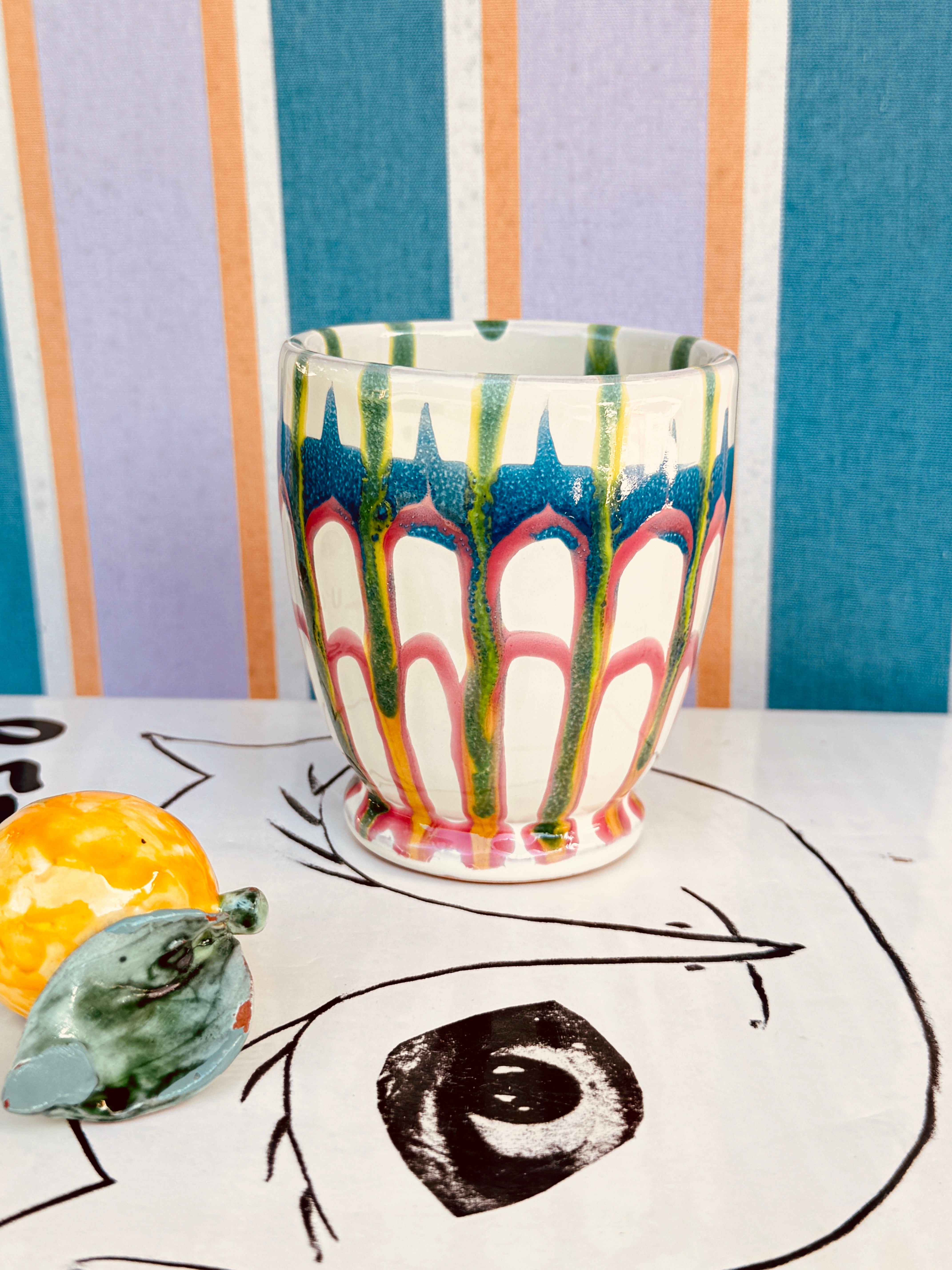 Handmade Italian Cappuccino Mug | Ceramic Cup from Puglia