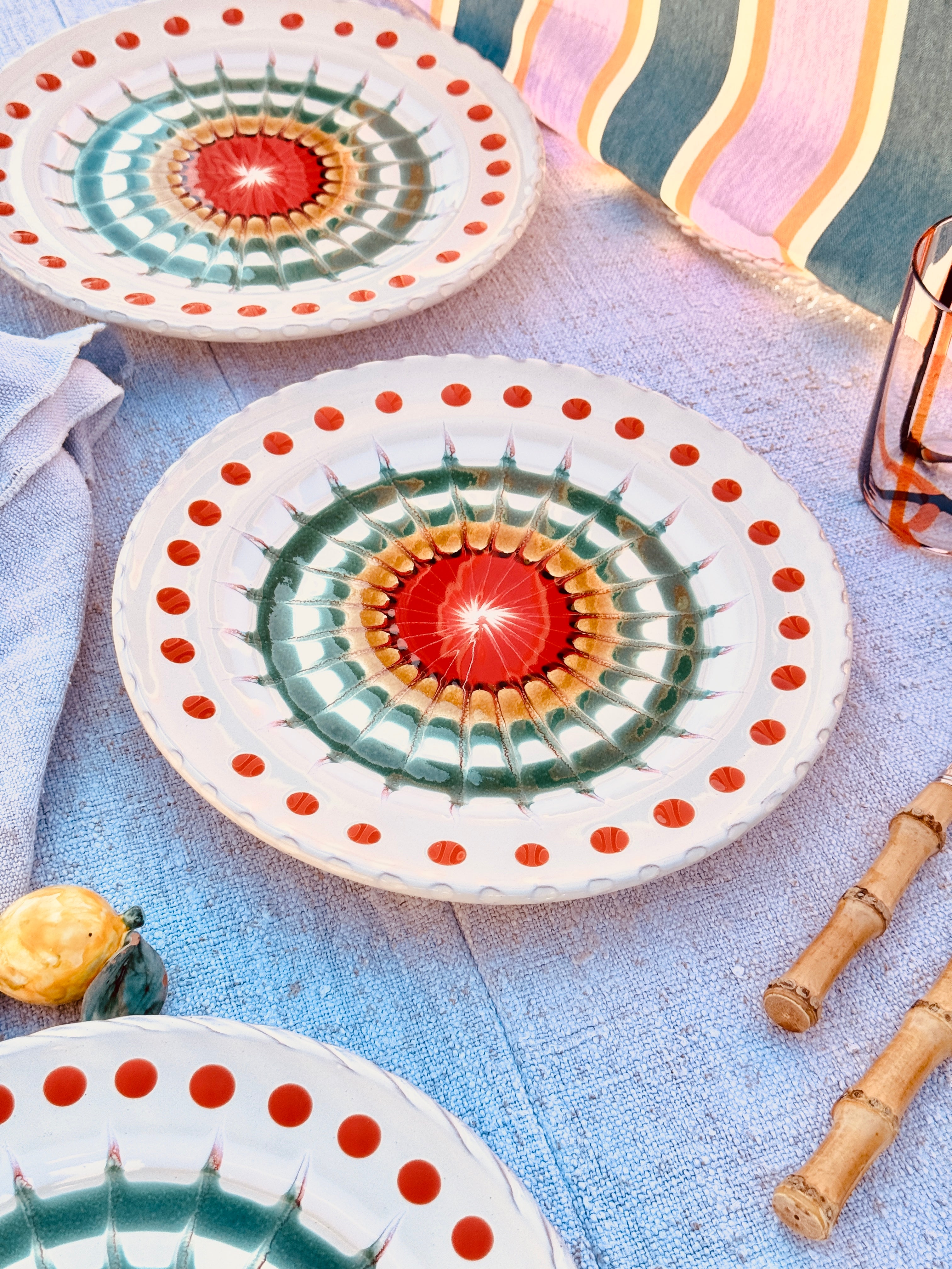Dinner Plate - 25cm "Grand Hotel Riviera Classic" Handmade in Puglia