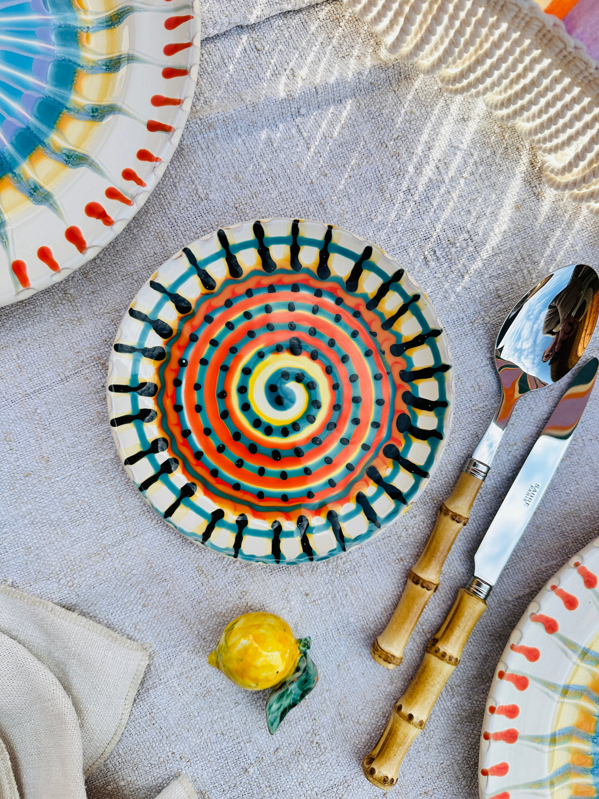 Psychodelic Fruit Plate - 16cm "Little Puglia 1968"