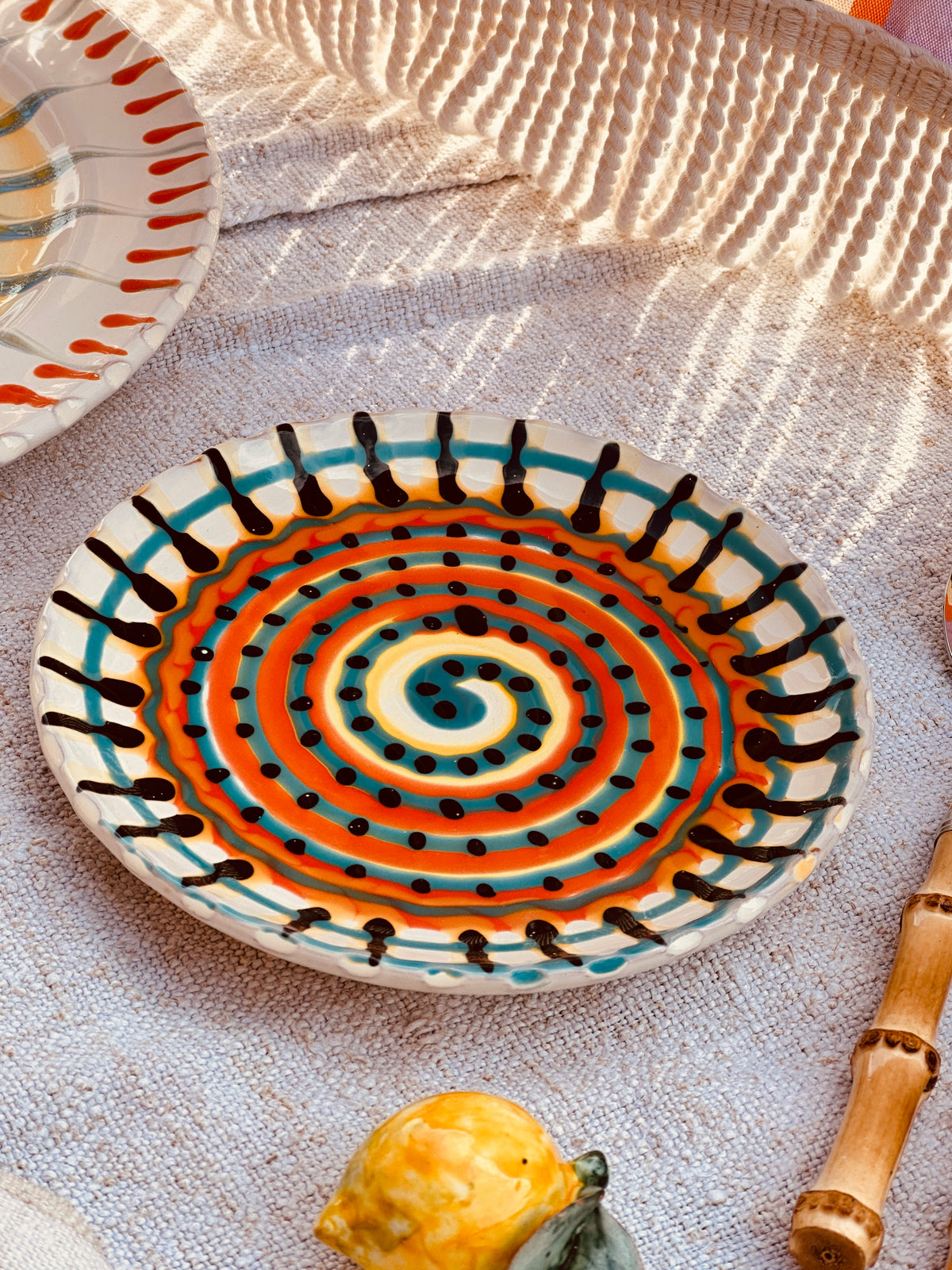 Psychodelic Fruit Plate - 16cm "Little Puglia 1968"