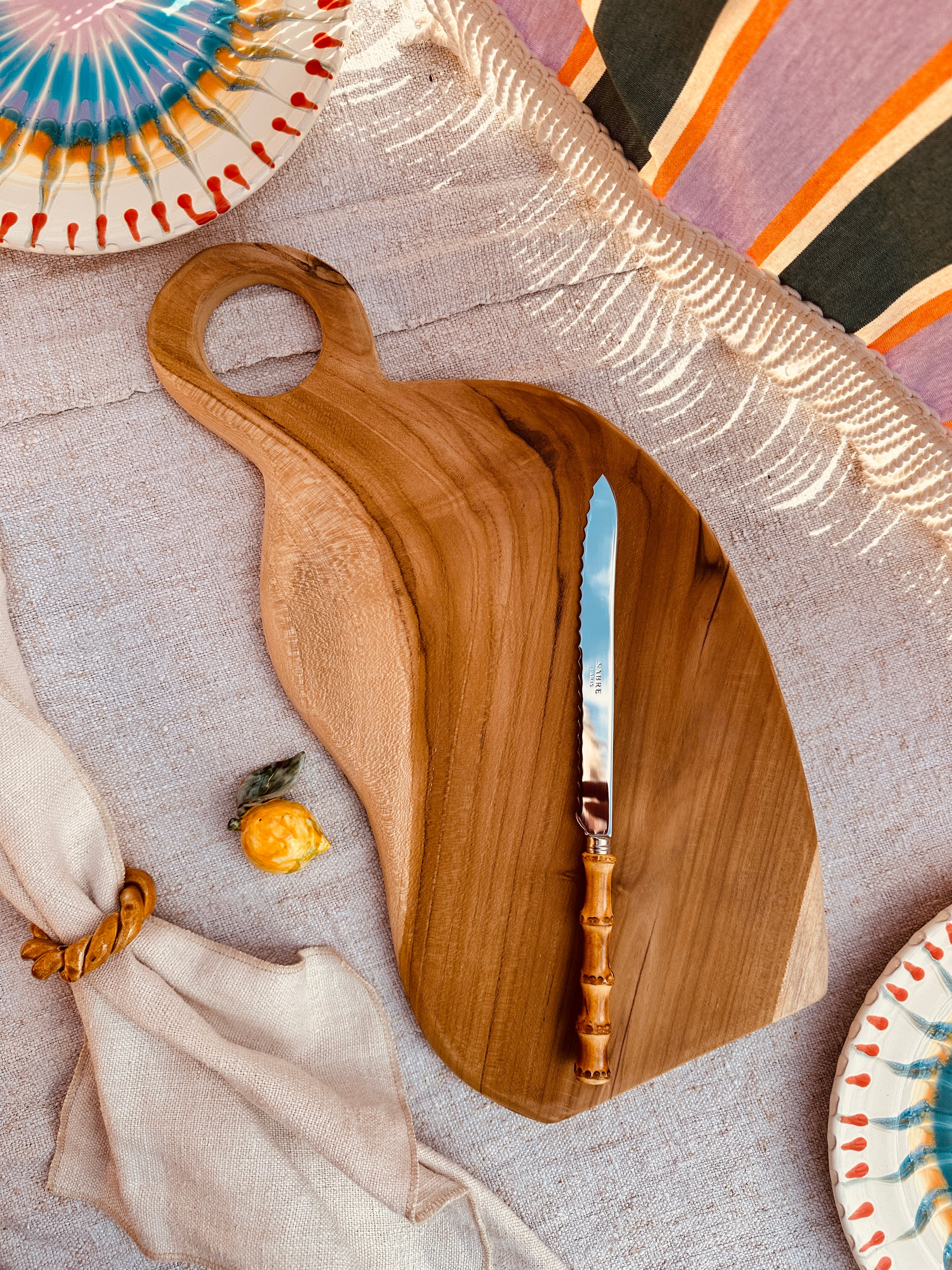 Mr.Riviera's Teak Cutting Board Waves
