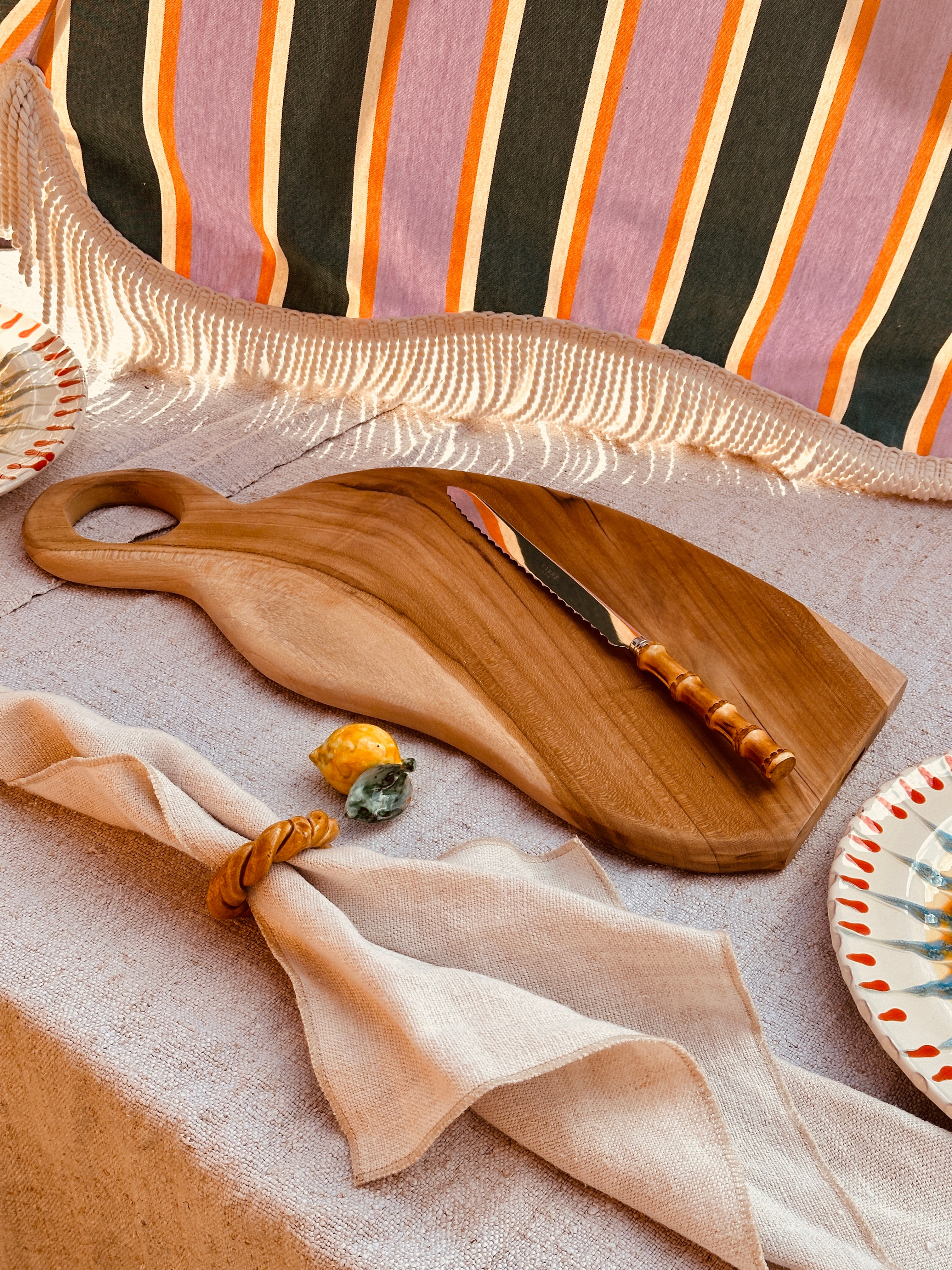 Mr.Riviera's Teak Cutting Board Waves