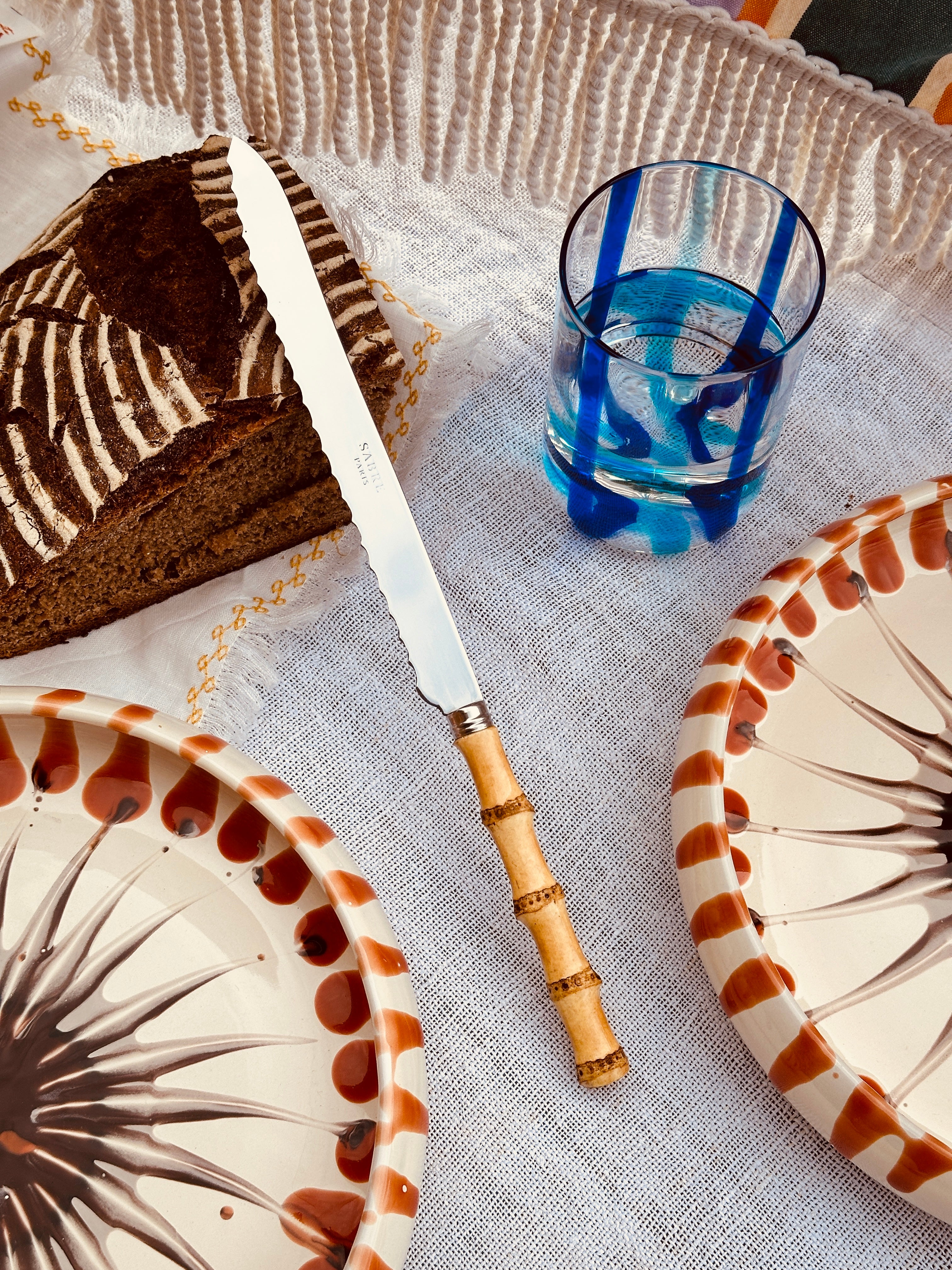 Riva Bread Knife with Bamboo Handle – Serrated Stainless Steel Knife (18/10) – Mediterranean Tablewarev