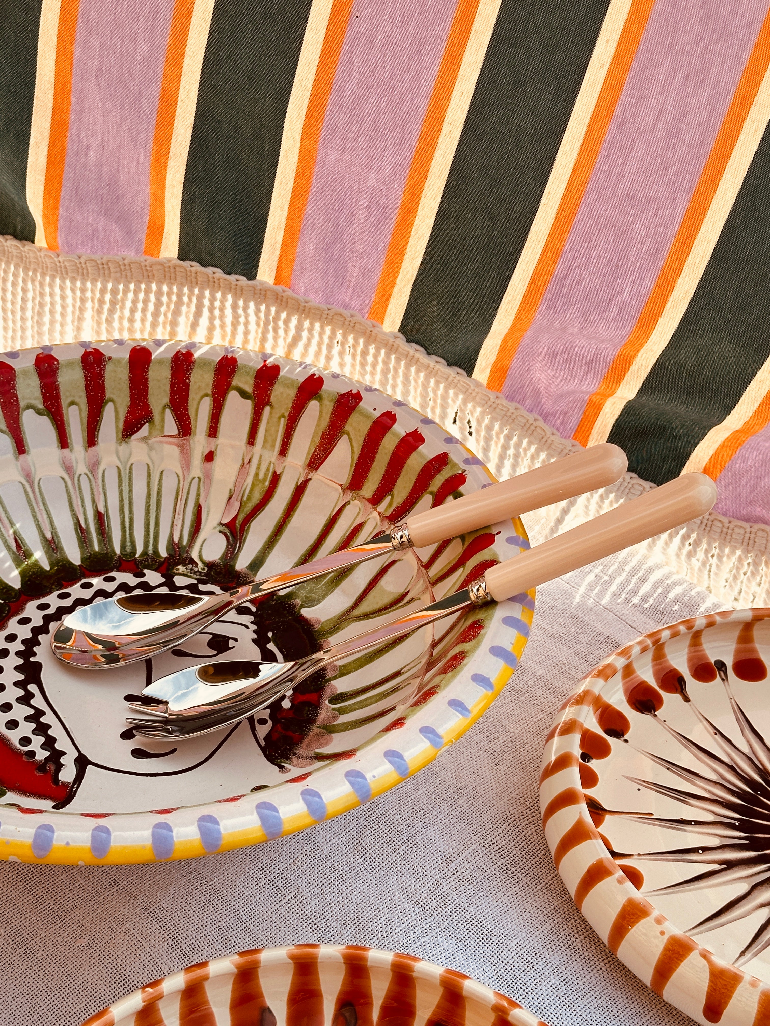"Pop Avorio" Salad Cutlery Set of 2