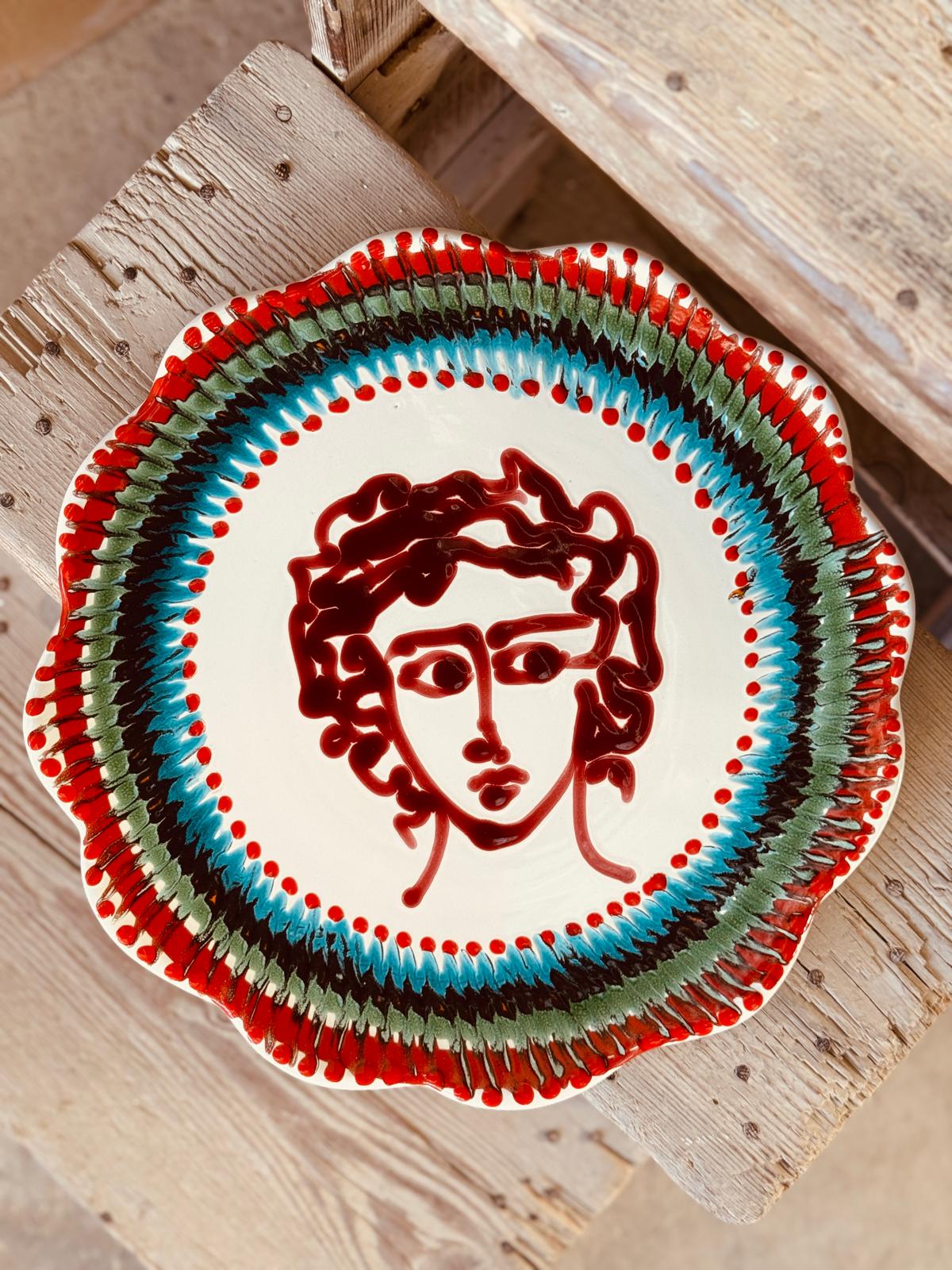 Psychodelic & Viso Serving Plate  "Casina Trovanza" Unique Piece