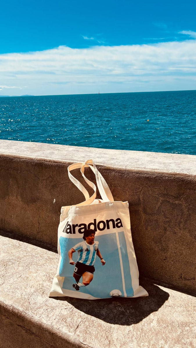 Maradona Canvas Tote — Napoli Edition