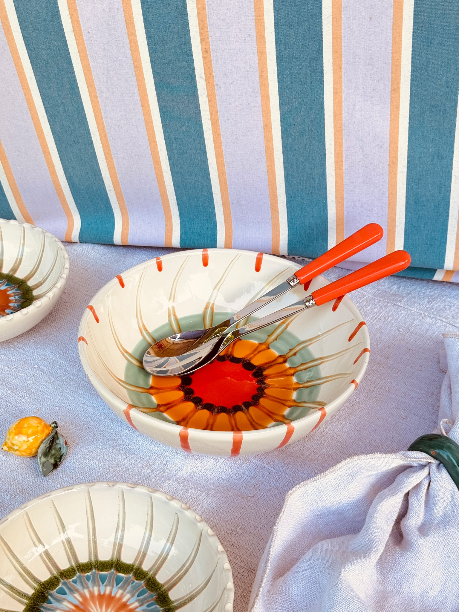 Handmade Italian Salad Bowl 26 cm | Ceramic Serving Bowl