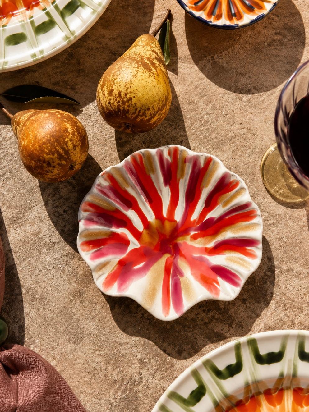 Handmade Italian Shell Bowl | Ceramic Olive & Jewelry Dish