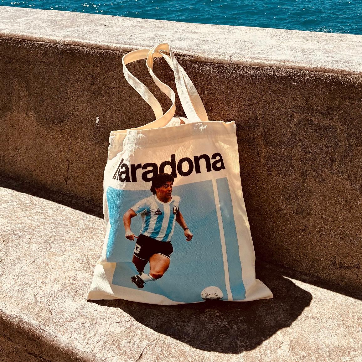 Maradona Canvas Tote — Napoli Edition